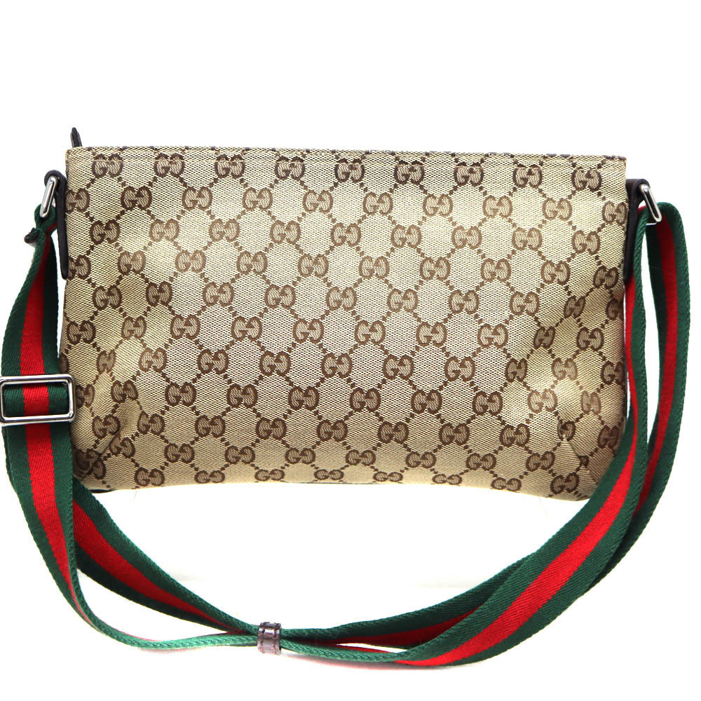Gucci Bag Beige Shoulder GG Leather Canvas
